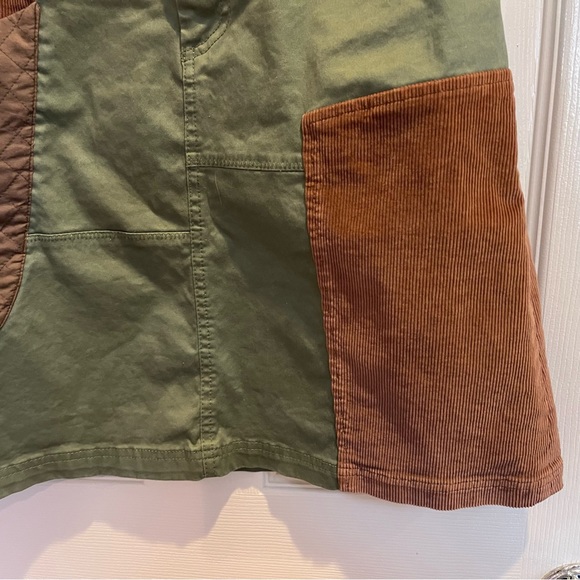 Anthropologie Meadow Rue size 2 Patchwork Skirt Olive Green/Brown - Picture 9 of 14
